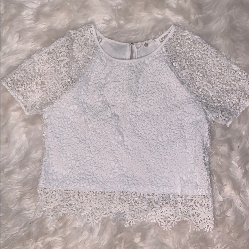 Crochet white top